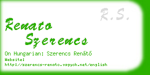 renato szerencs business card